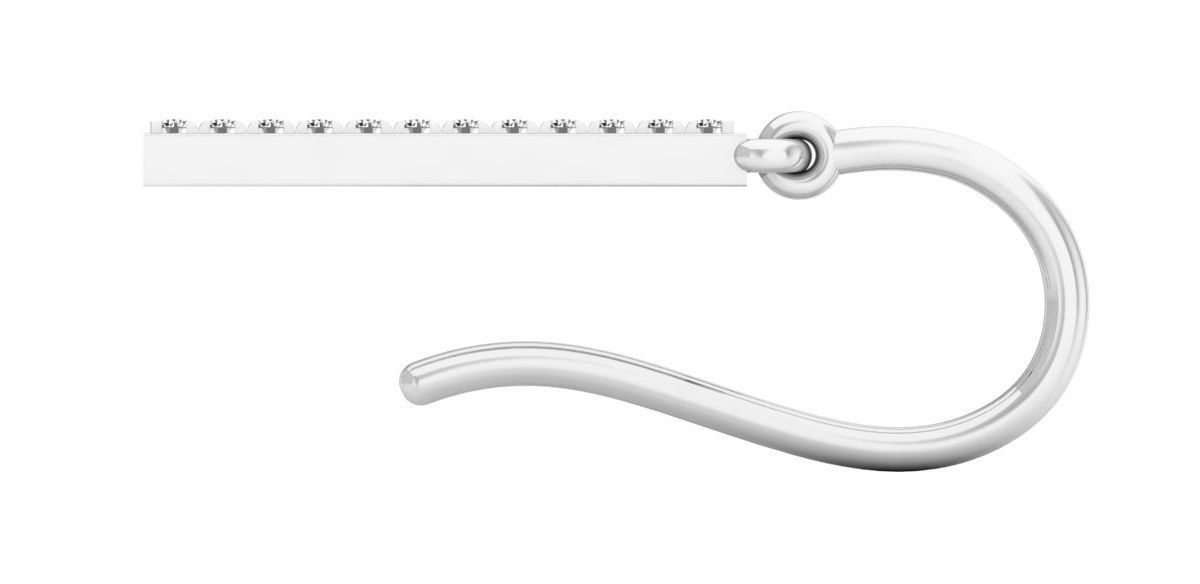 AV 318 Diamond Ladies Fashion Dangling Earrings 3D print model_4