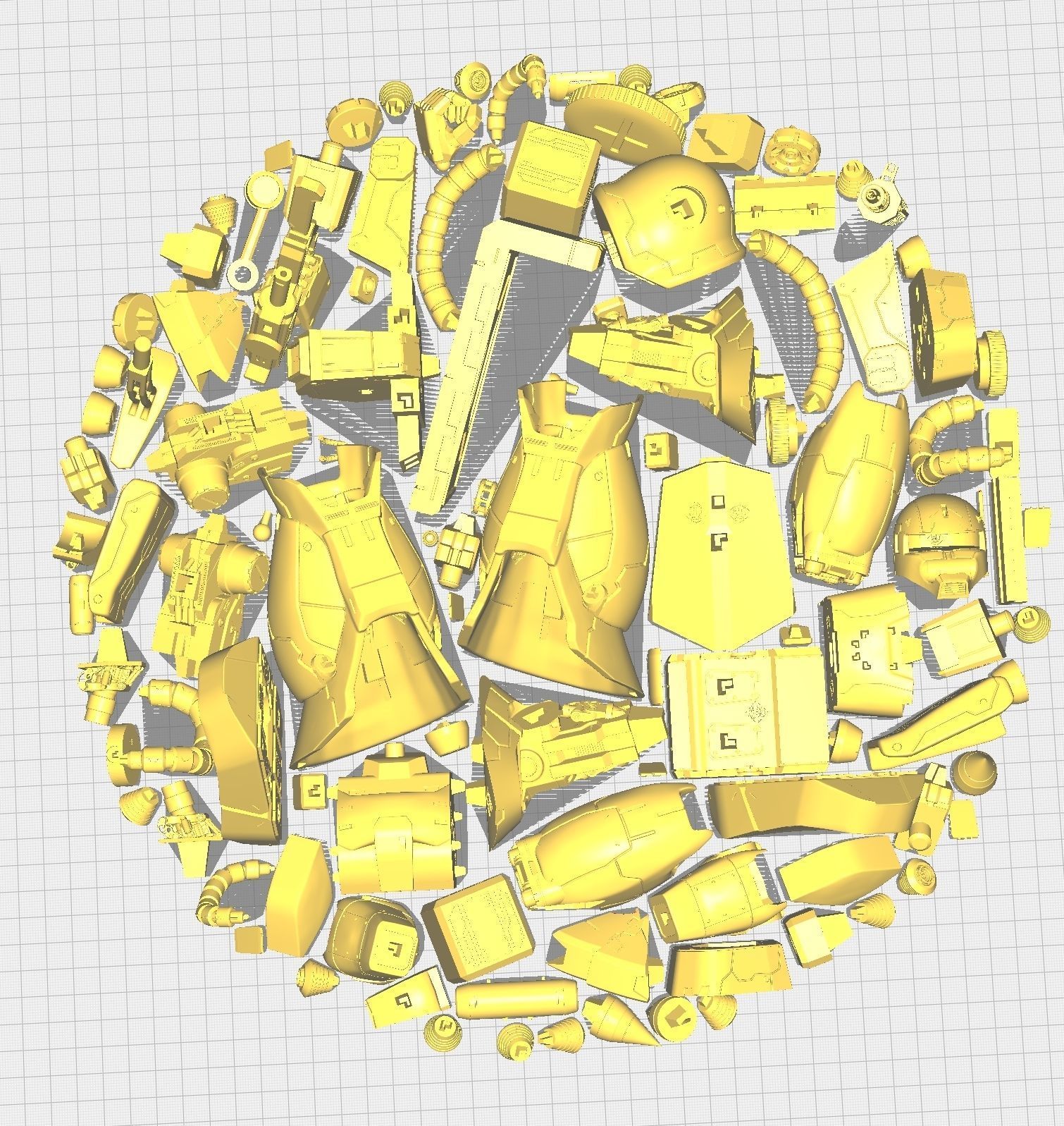 ZAKU 2 MS-06S 3D print model_28