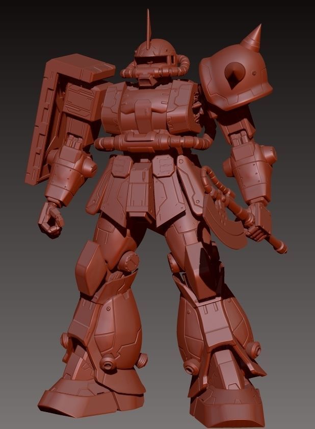 ZAKU 2 MS-06S 3D print model_17