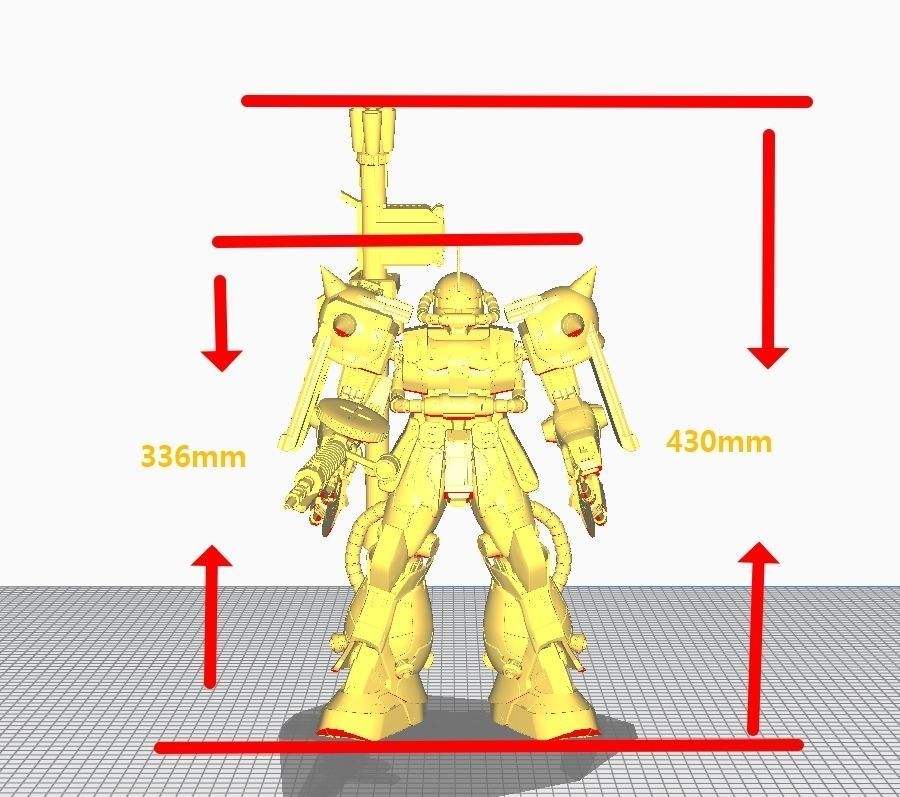 ZAKU 2 MS-06S 3D print model_1