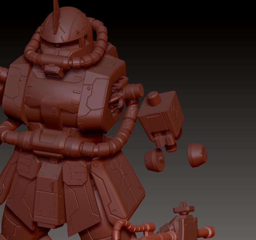 ZAKU 2 MS-06S 3D print model_15