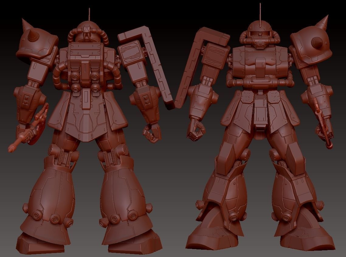 ZAKU 2 MS-06S 3D print model_13