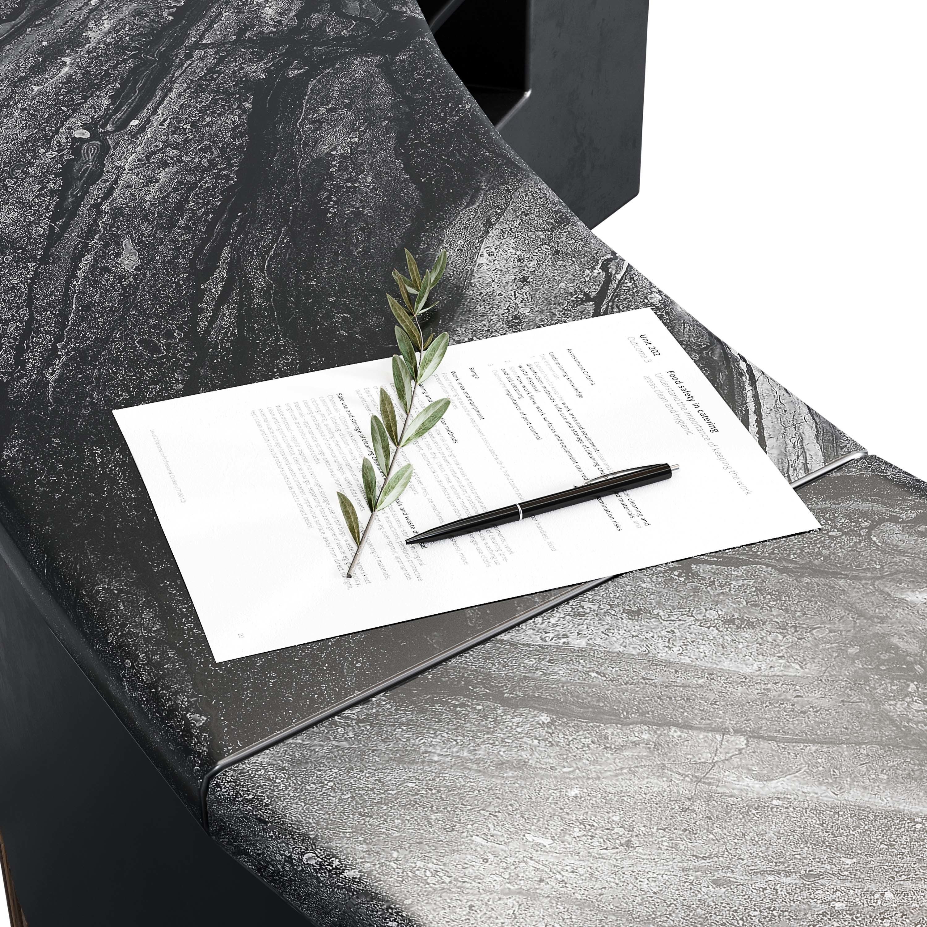 Reception Desk for Restaurant and Caffe set Low-poly 3D model_4