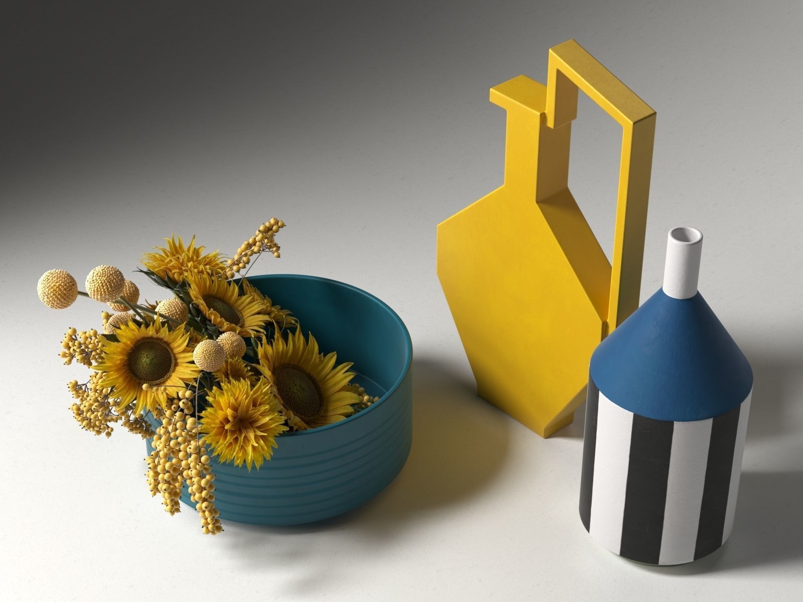 Vase Set 100 3D model_1