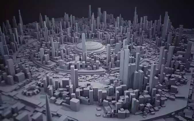 Star Wars Galactic City 3D print model