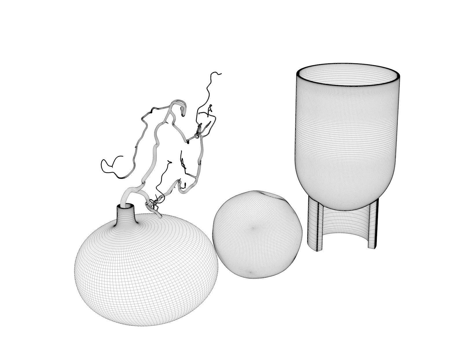 Vase Set 101 3D model_4