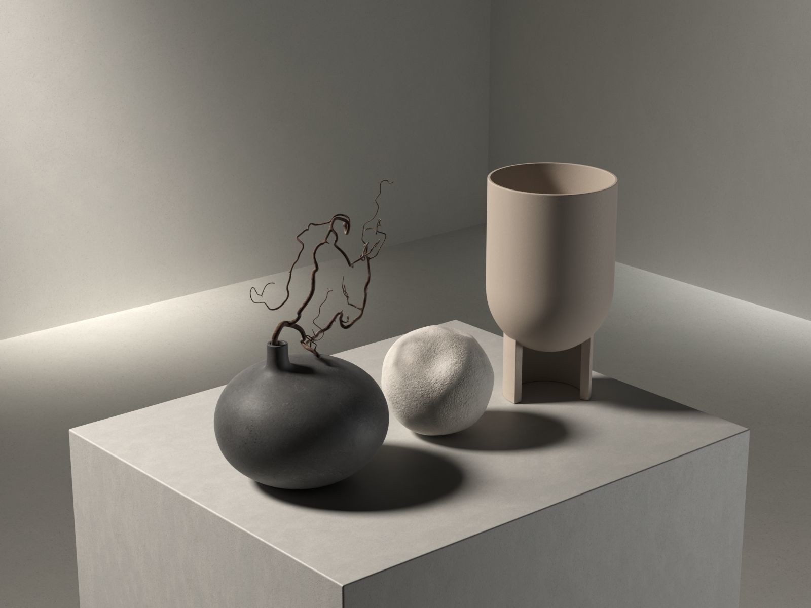 Vase Set 101 3D model_1