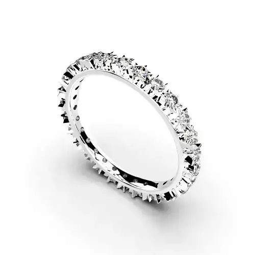 Eternity montatura - diamond eternity ring 3D print model 3D print model