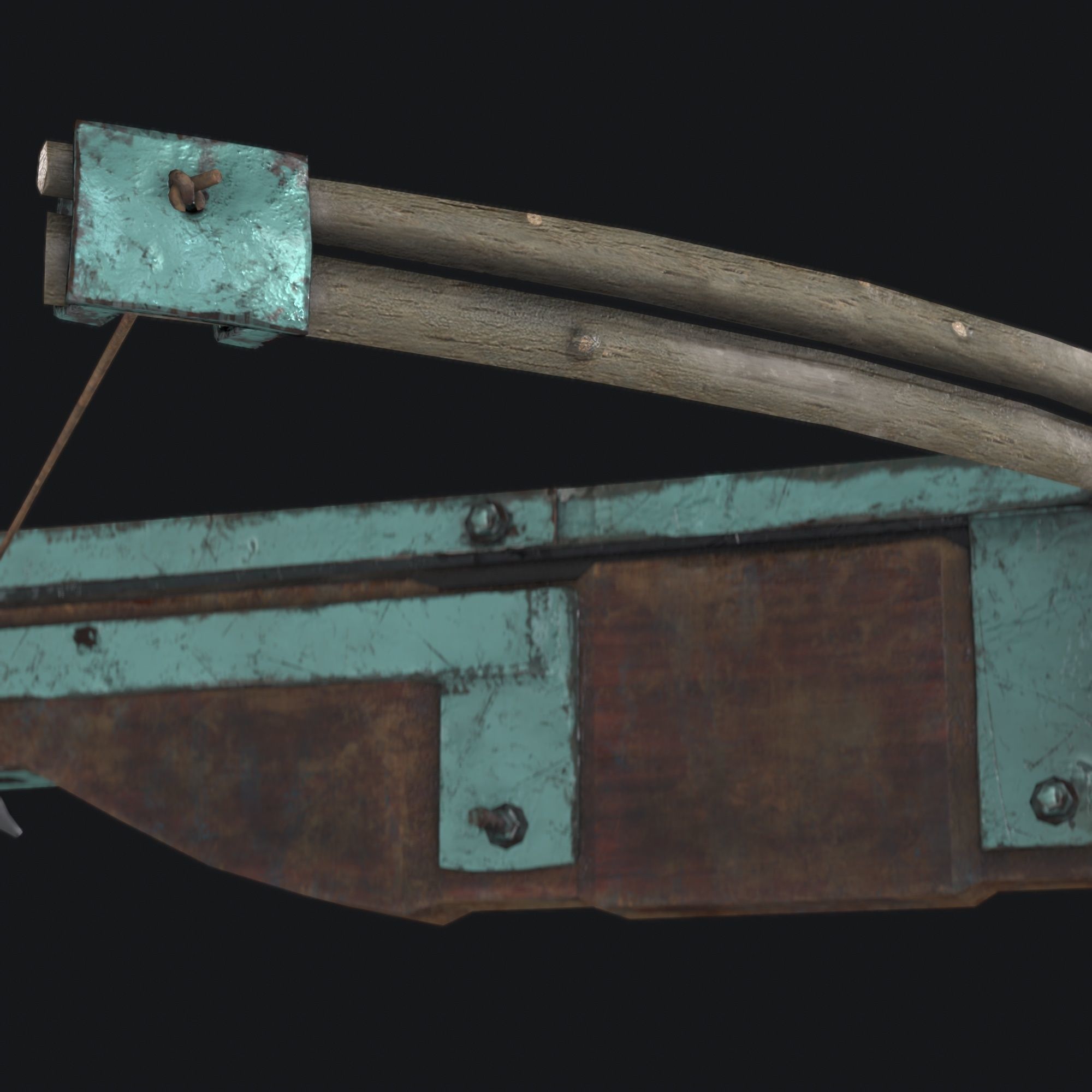 Weapon Crossbrow Gun Low-poly 3D model_6