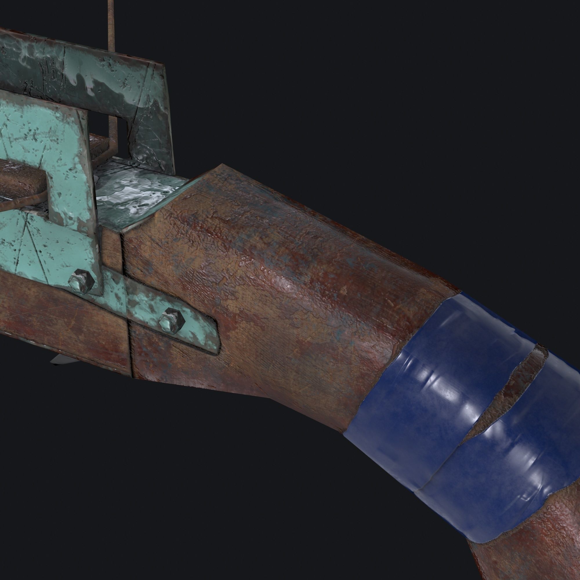 Weapon Crossbrow Gun Low-poly 3D model_2