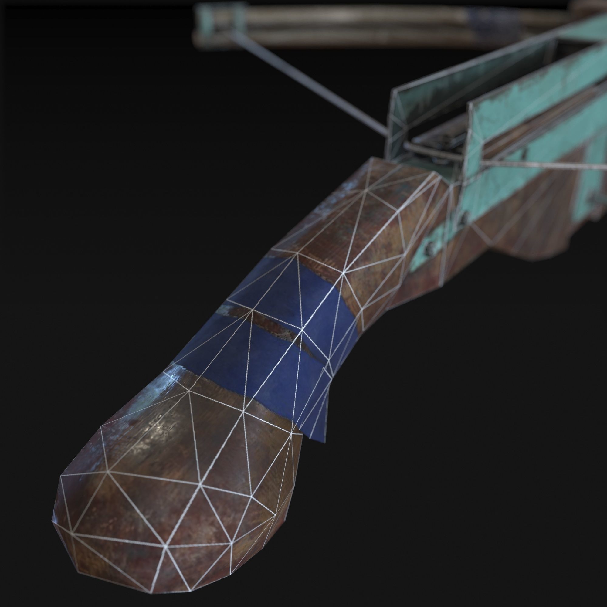 Weapon Crossbrow Gun Low-poly 3D model_12