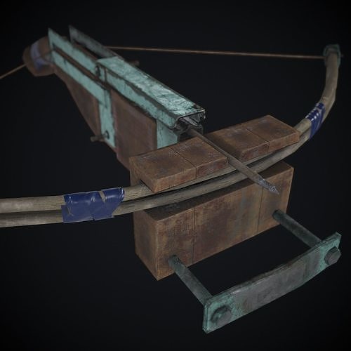Weapon Crossbrow Gun Low-poly 3D model