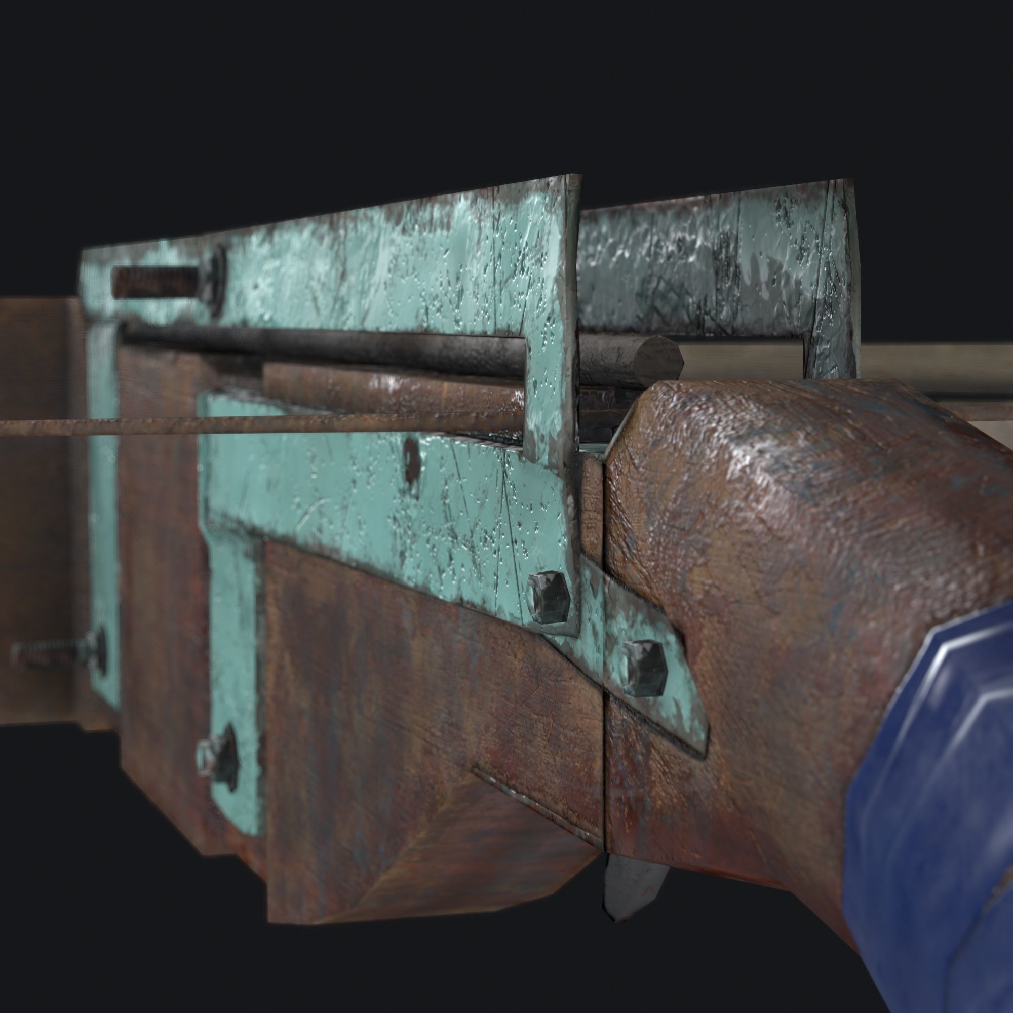 Weapon Crossbrow Gun Low-poly 3D model_3