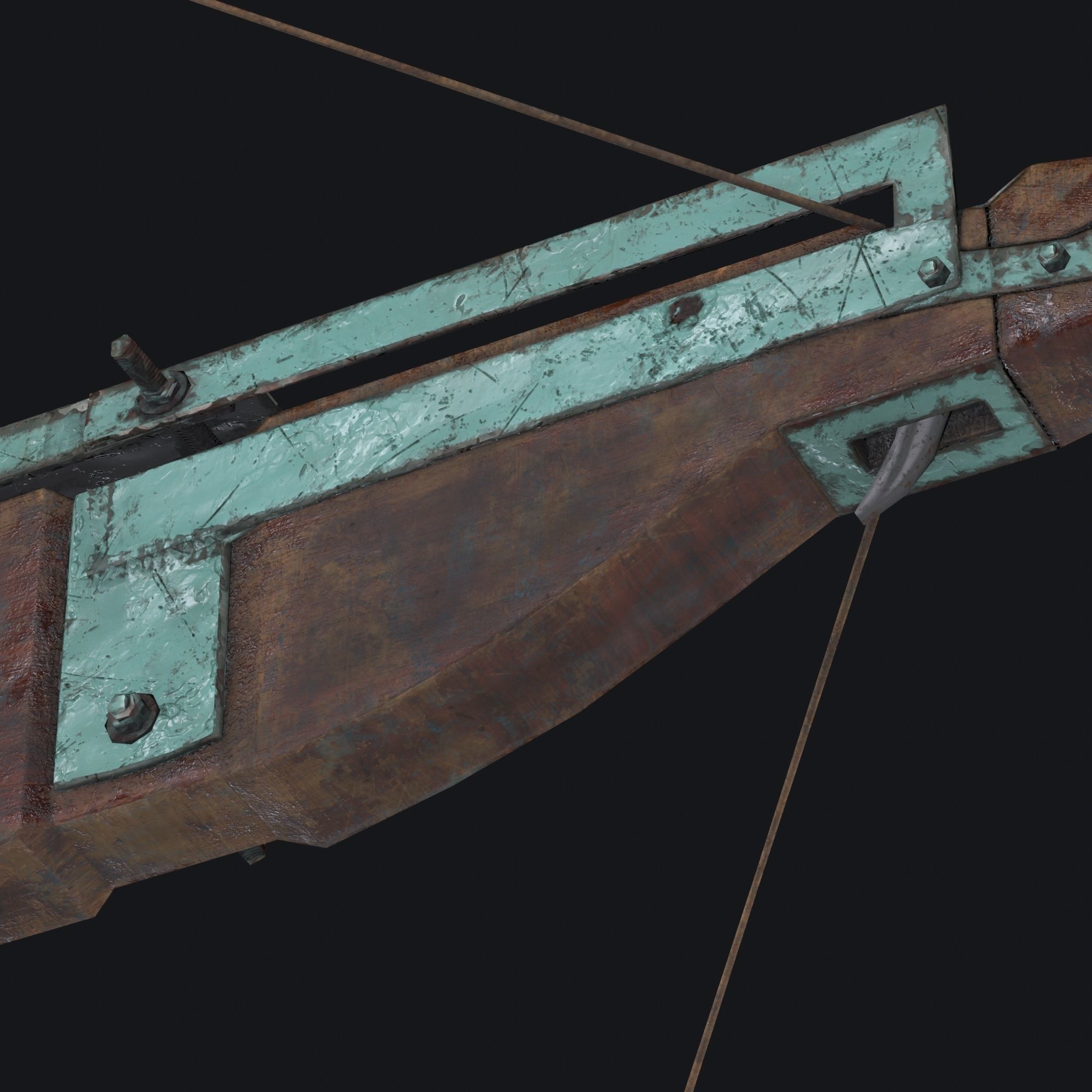 Weapon Crossbrow Gun Low-poly 3D model_8