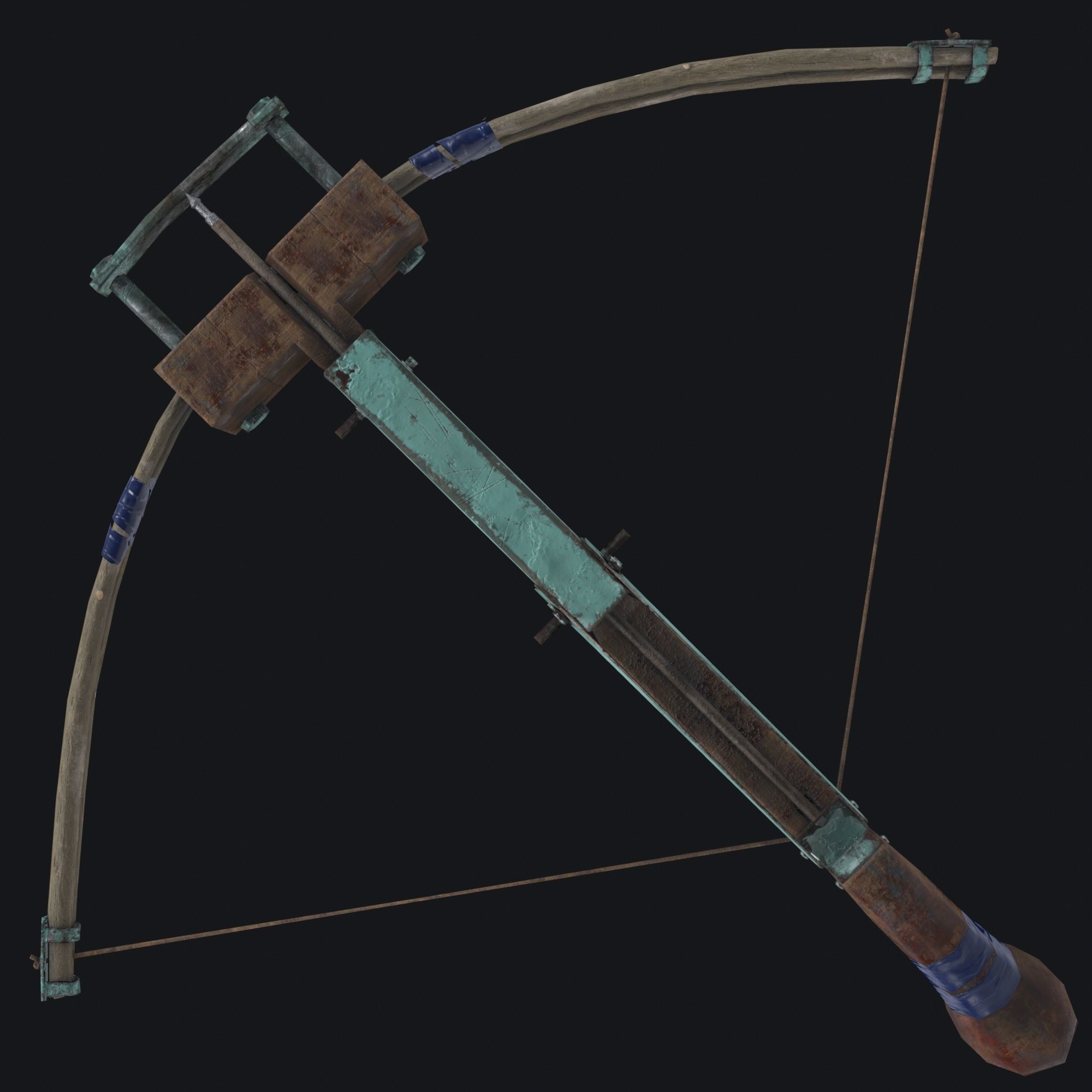 Weapon Crossbrow Gun Low-poly 3D model_7