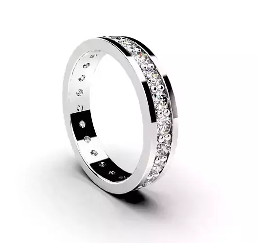 Eternity montatura - diamond eternity ring 3D print model