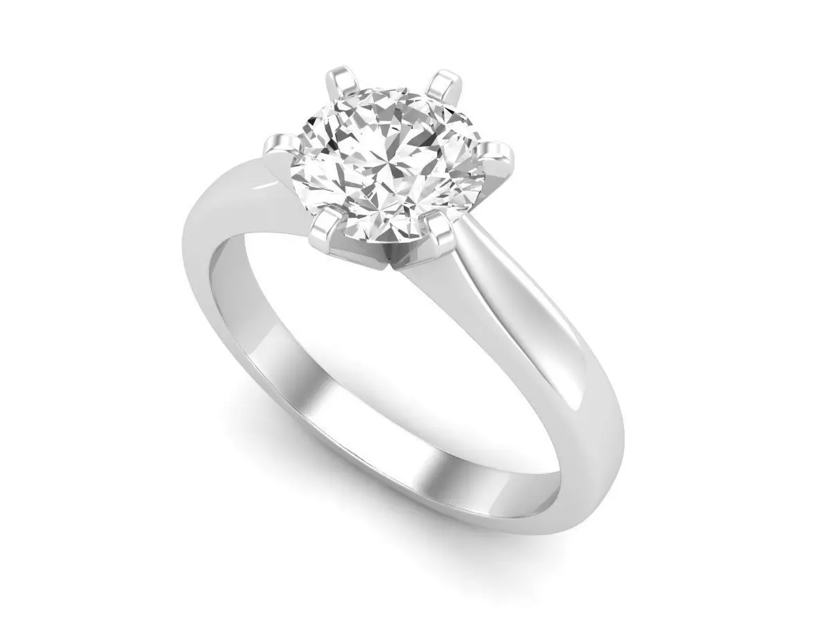 AV 330 Diamond Ladies Engagement Solitaire Ring 3D print model