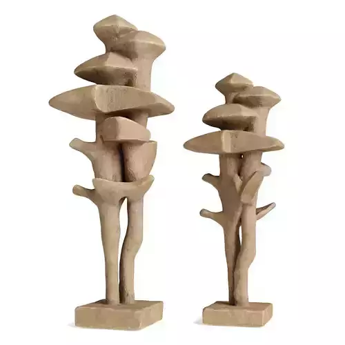 Cubist tree sculpture 3D model