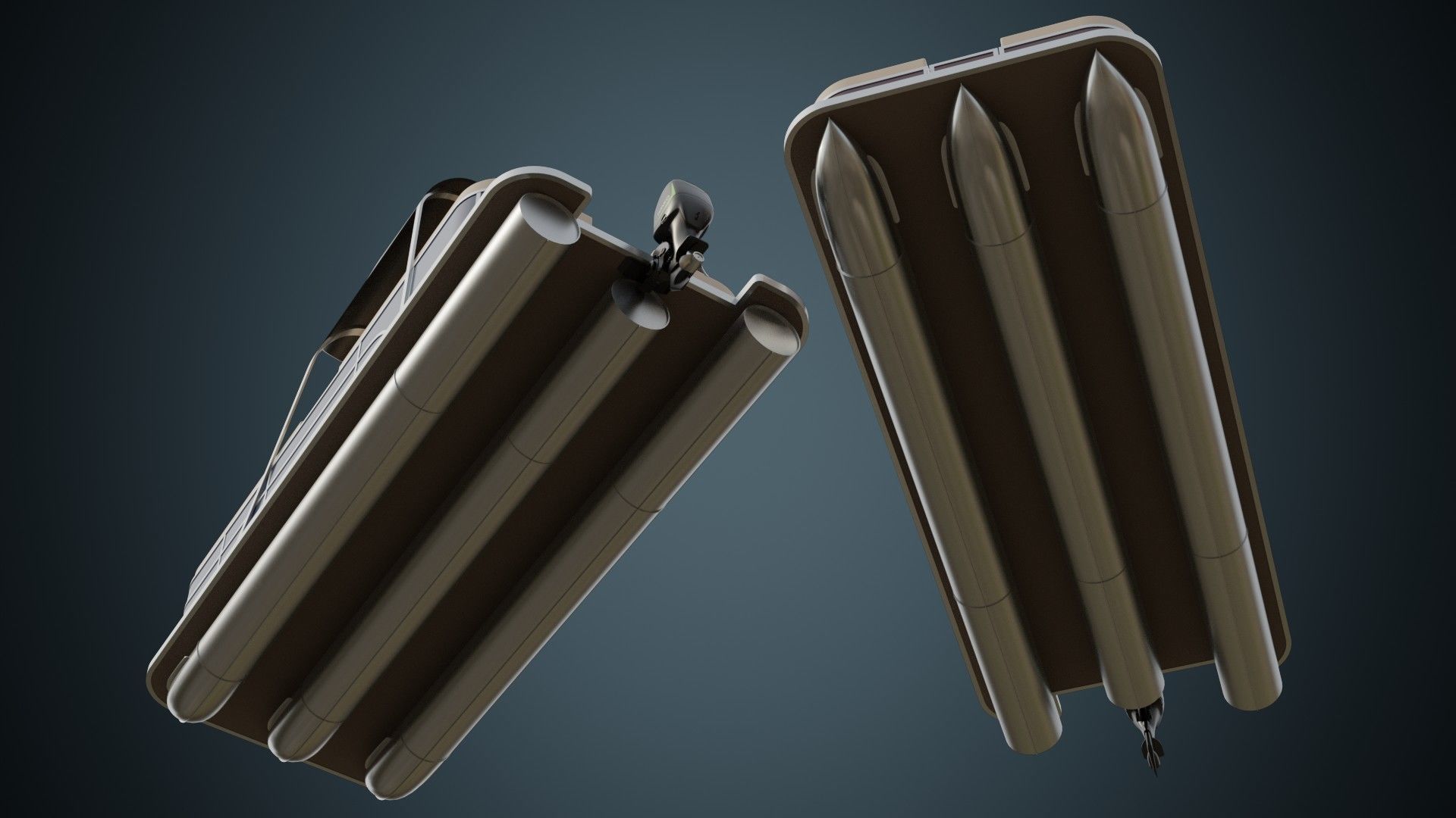 Pontoon Boat 1A Low-poly 3D model_2