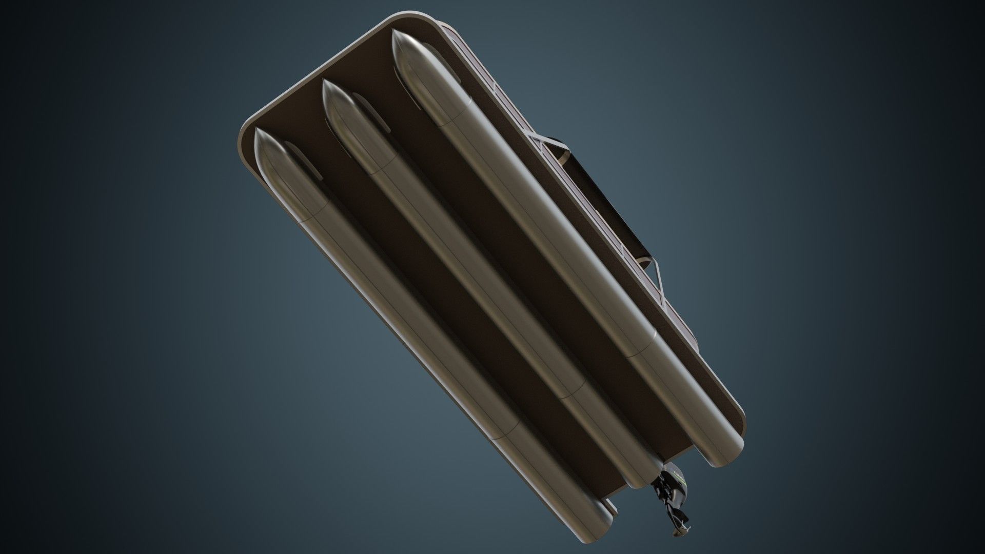 Pontoon Boat 1A Low-poly 3D model_7