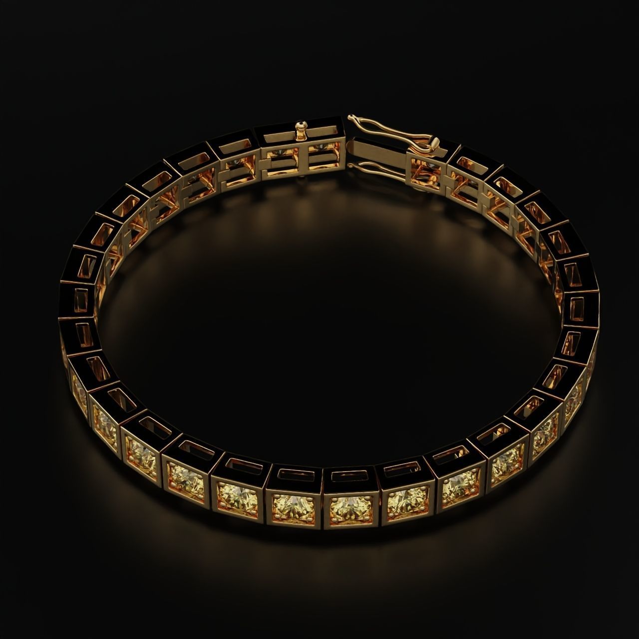 Tennis braclet round 5mm  3D print model_8