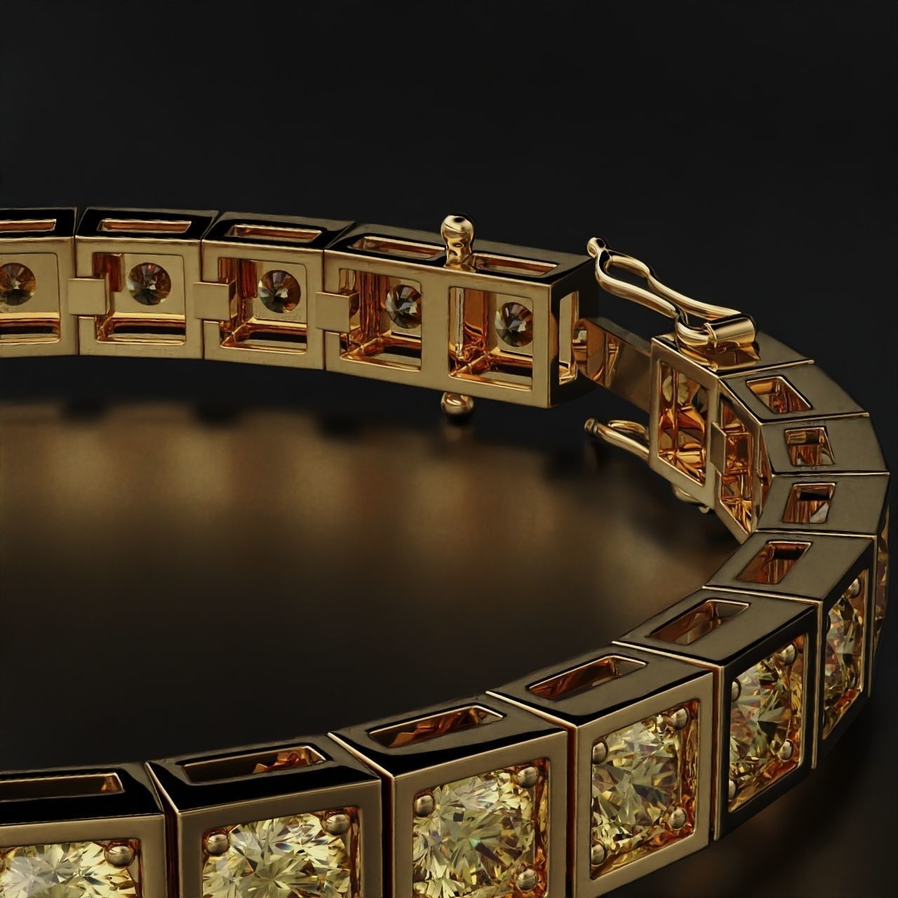 Tennis braclet round 5mm  3D print model_5