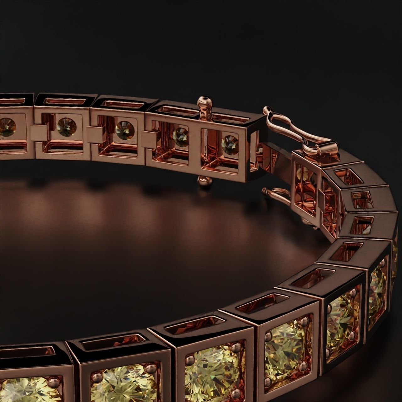 Tennis braclet round 5mm  3D print model_6