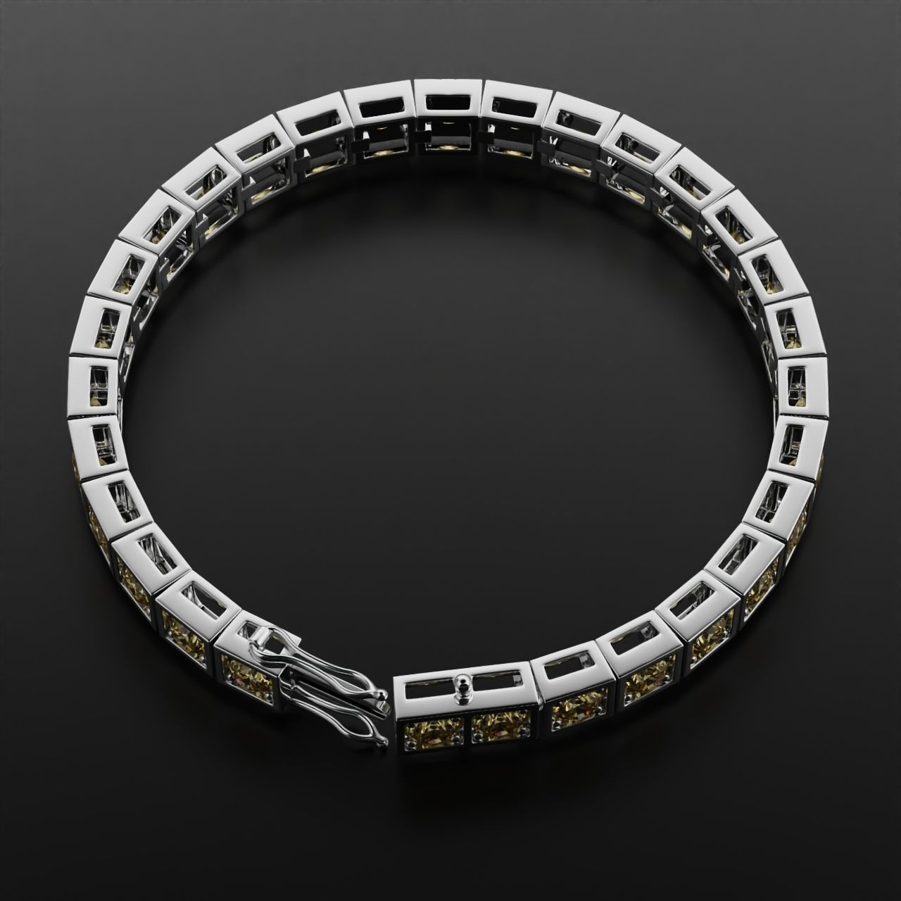 Tennis braclet round 5mm  3D print model_10