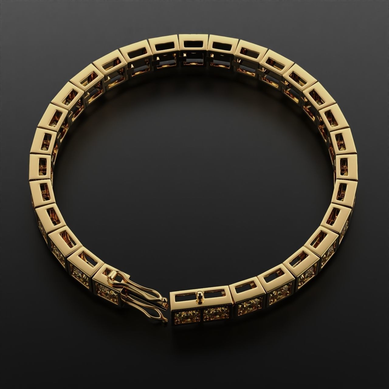 Tennis braclet round 5mm  3D print model_11