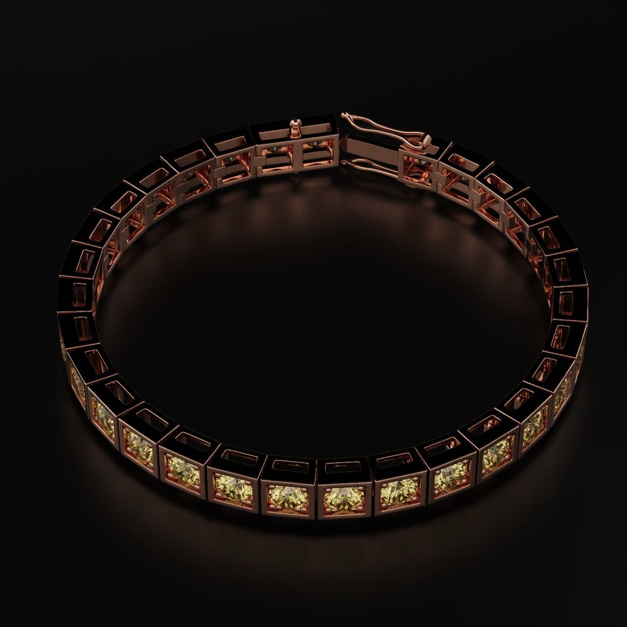 Tennis braclet round 5mm  3D print model_7