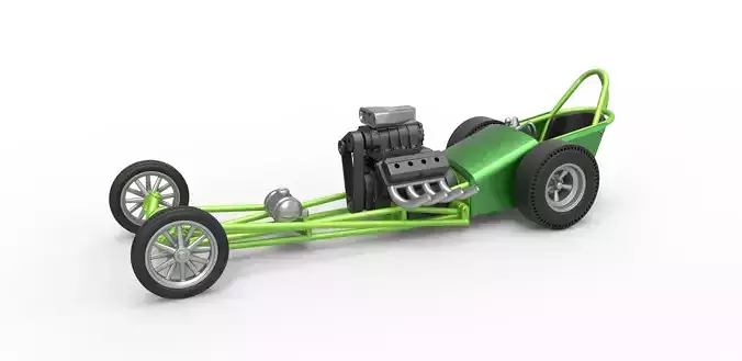 Front engine old school dragster Scale 1 to 25