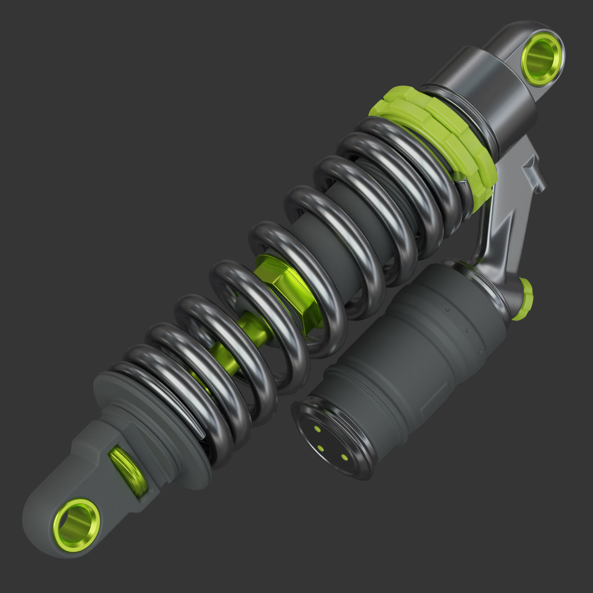 Shock Absorber  3D model_3