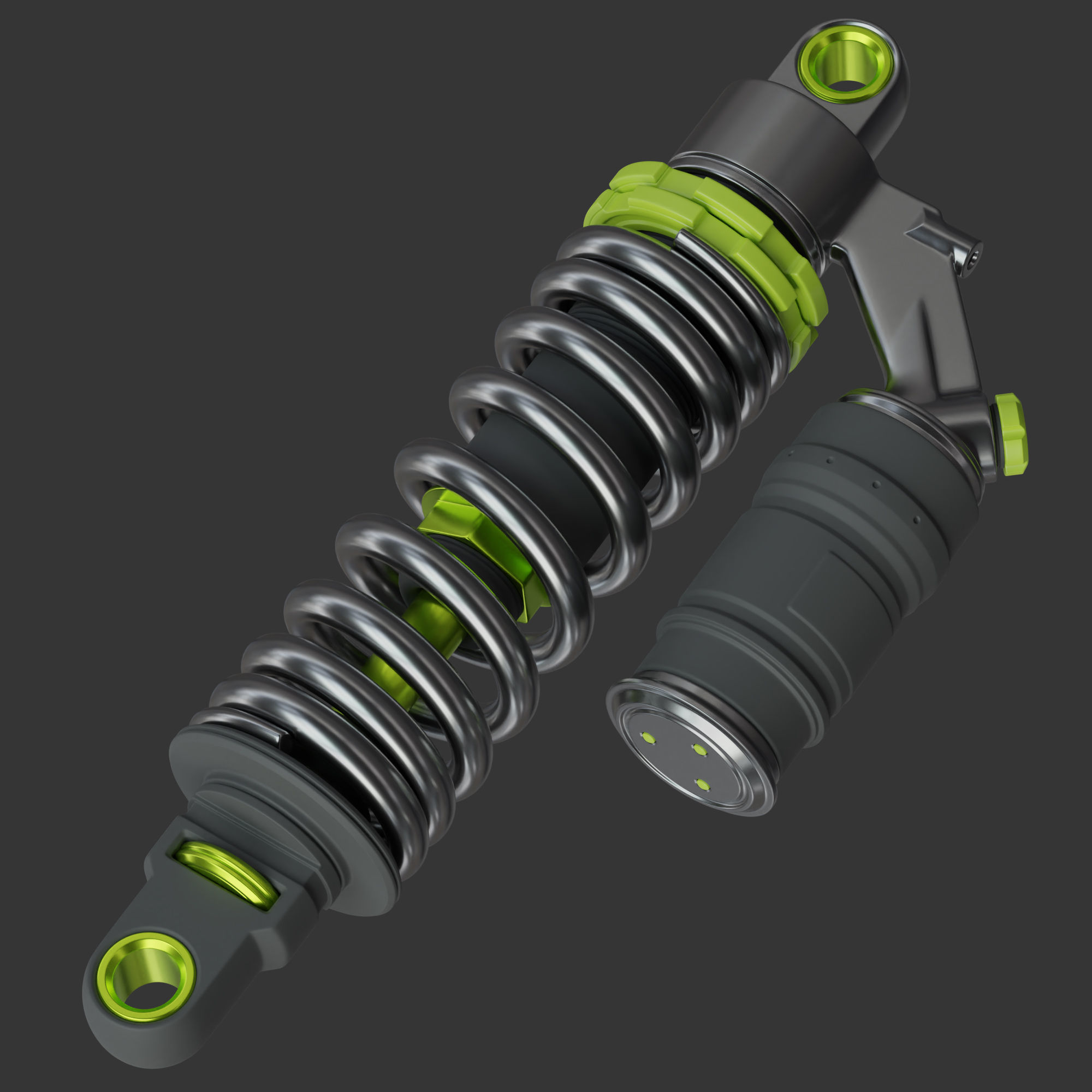 Shock Absorber  3D model_2