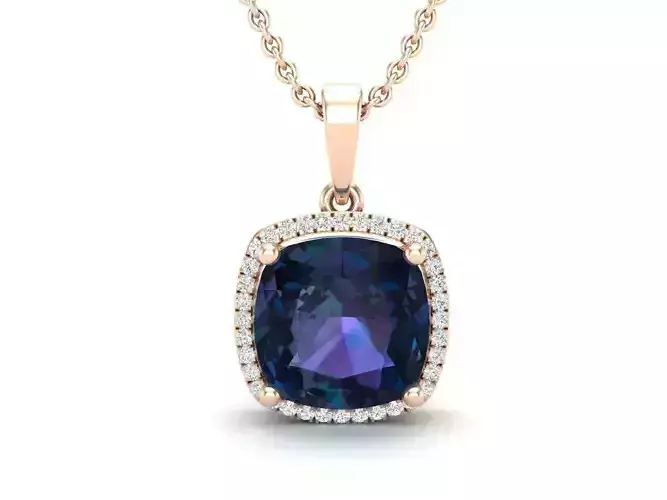 AV 340 Diamond Ladies Halo Style Pendant