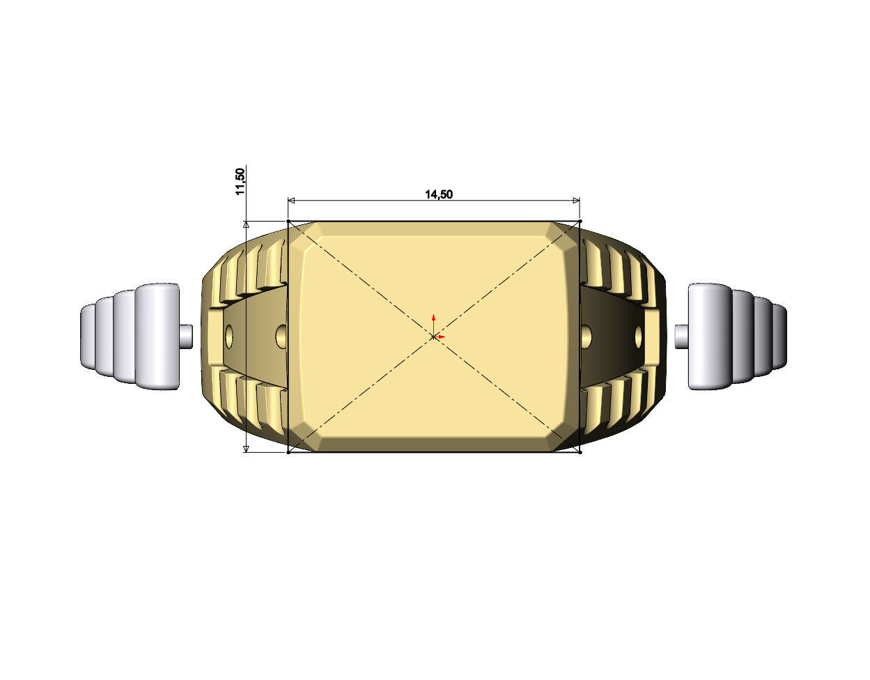 Rectangular presidential link inserts signet US sizes 7to10 3D print model_8