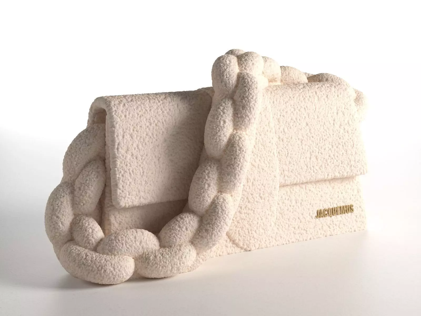 Le Bambino Shearling Long Bag 3D model_0