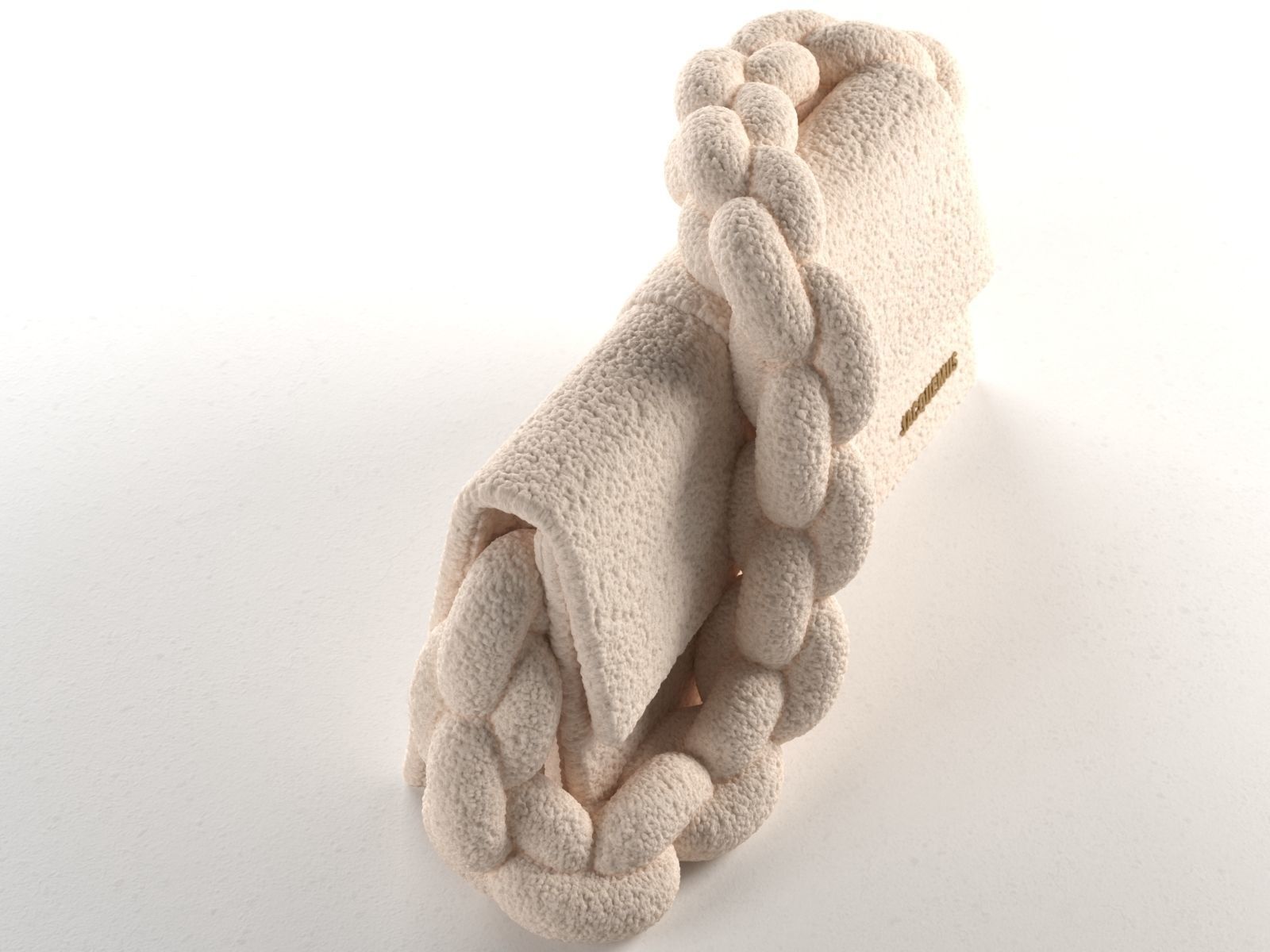 Le Bambino Shearling Long Bag 3D model_2