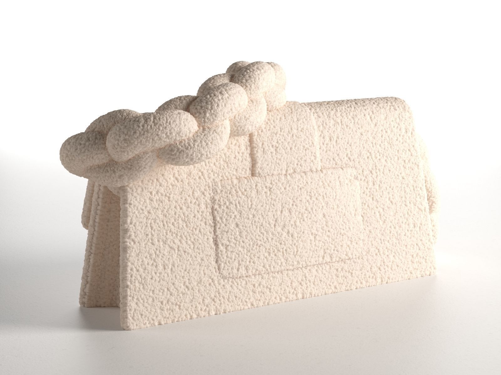 Le Bambino Shearling Long Bag 3D model_1