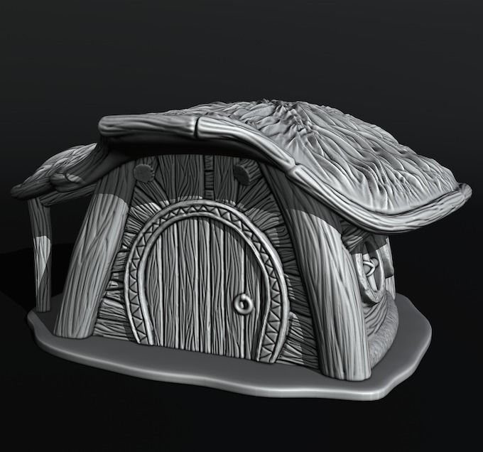 medieval house 3D print model_1