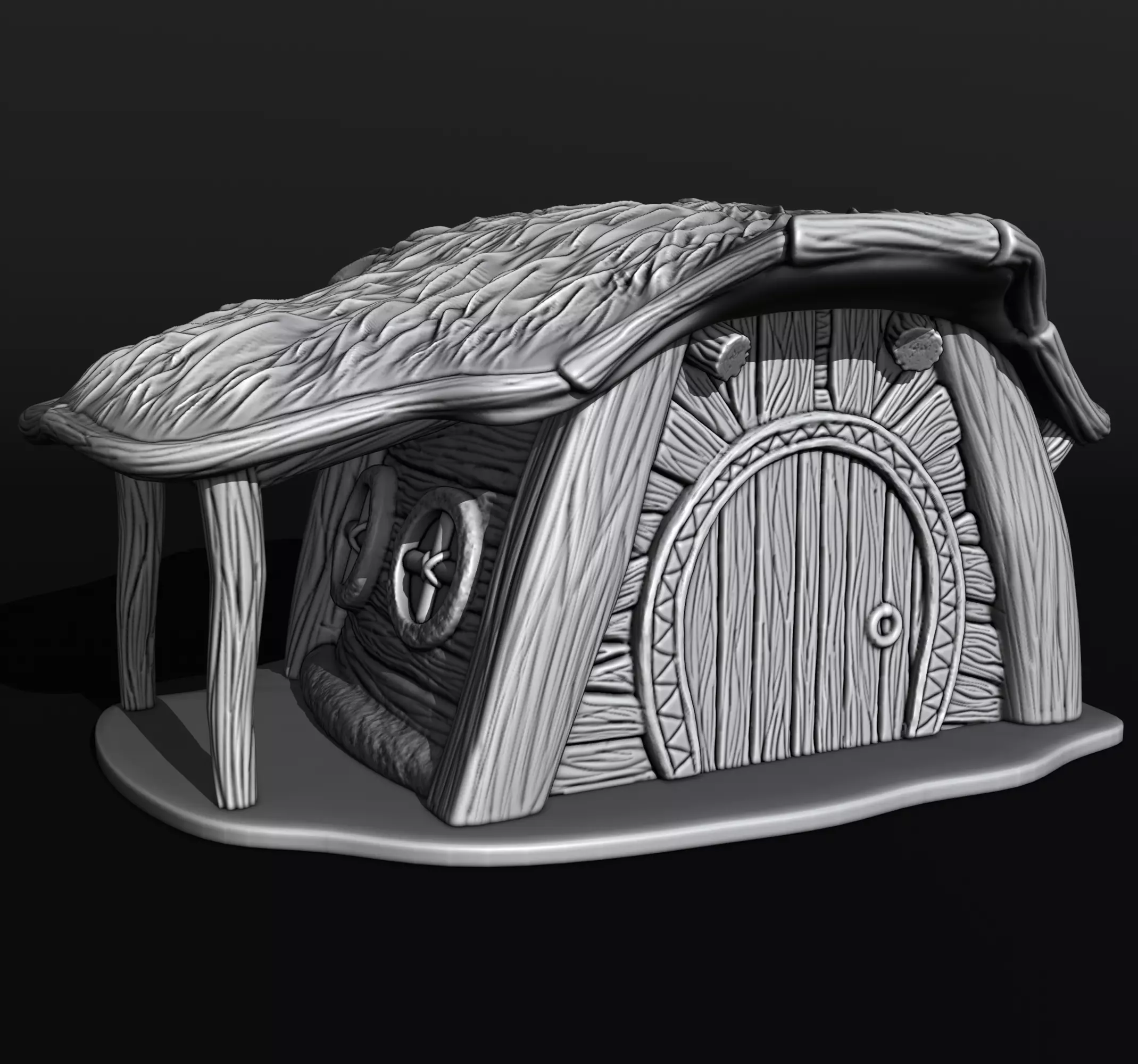 medieval house 3D print model_0