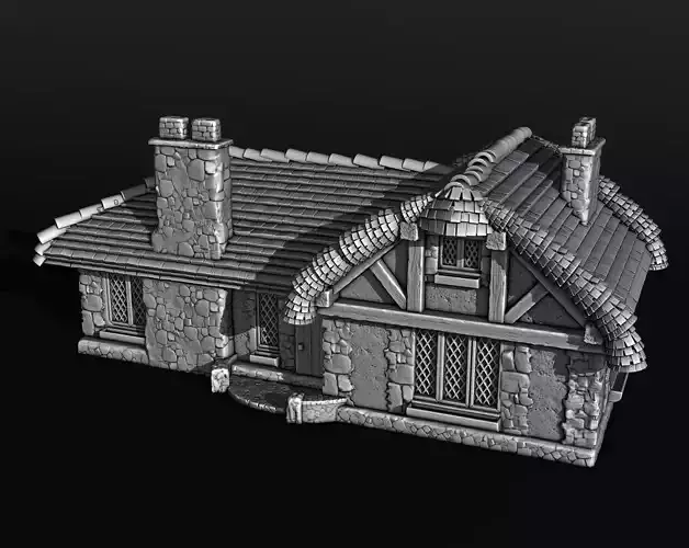 medieval house 3D print model
