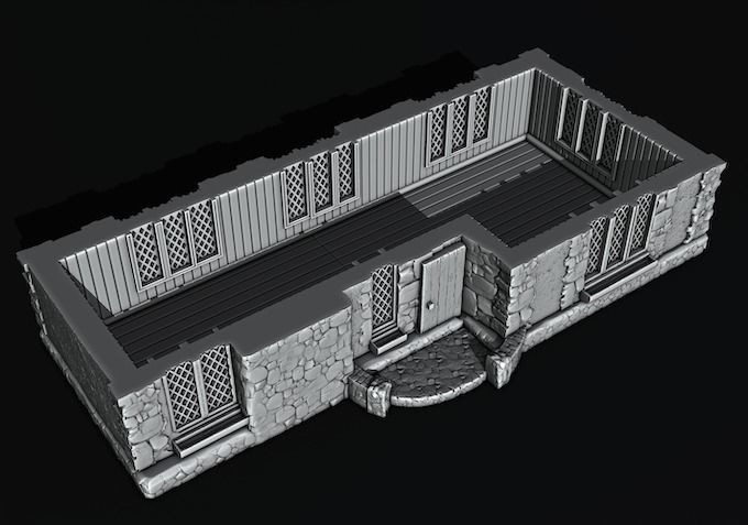 medieval house 3D print model_4
