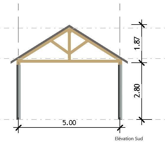 Abri pour Vehicules 3D model_5