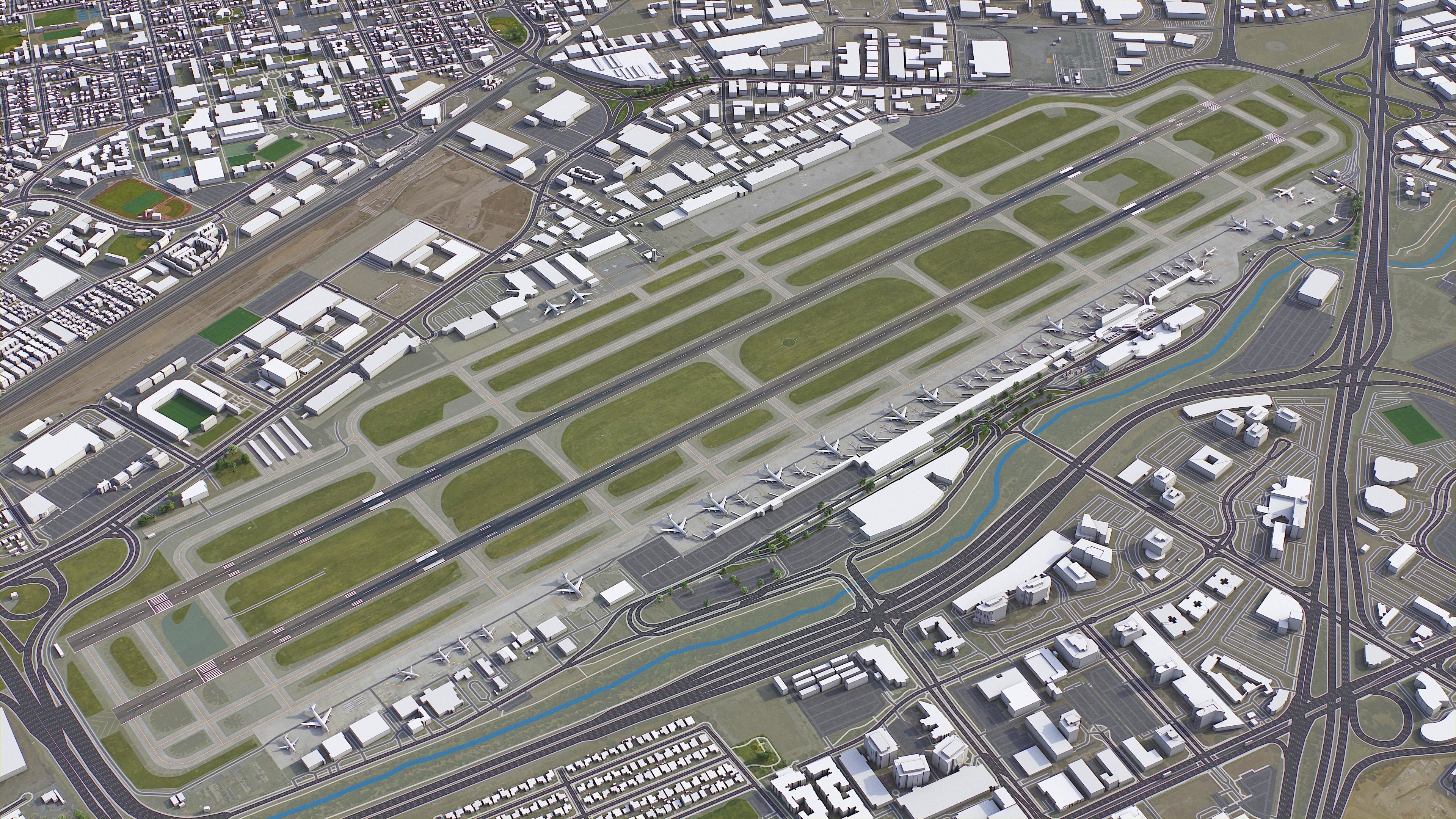 San Jose Airport Low-poly 3D model_6