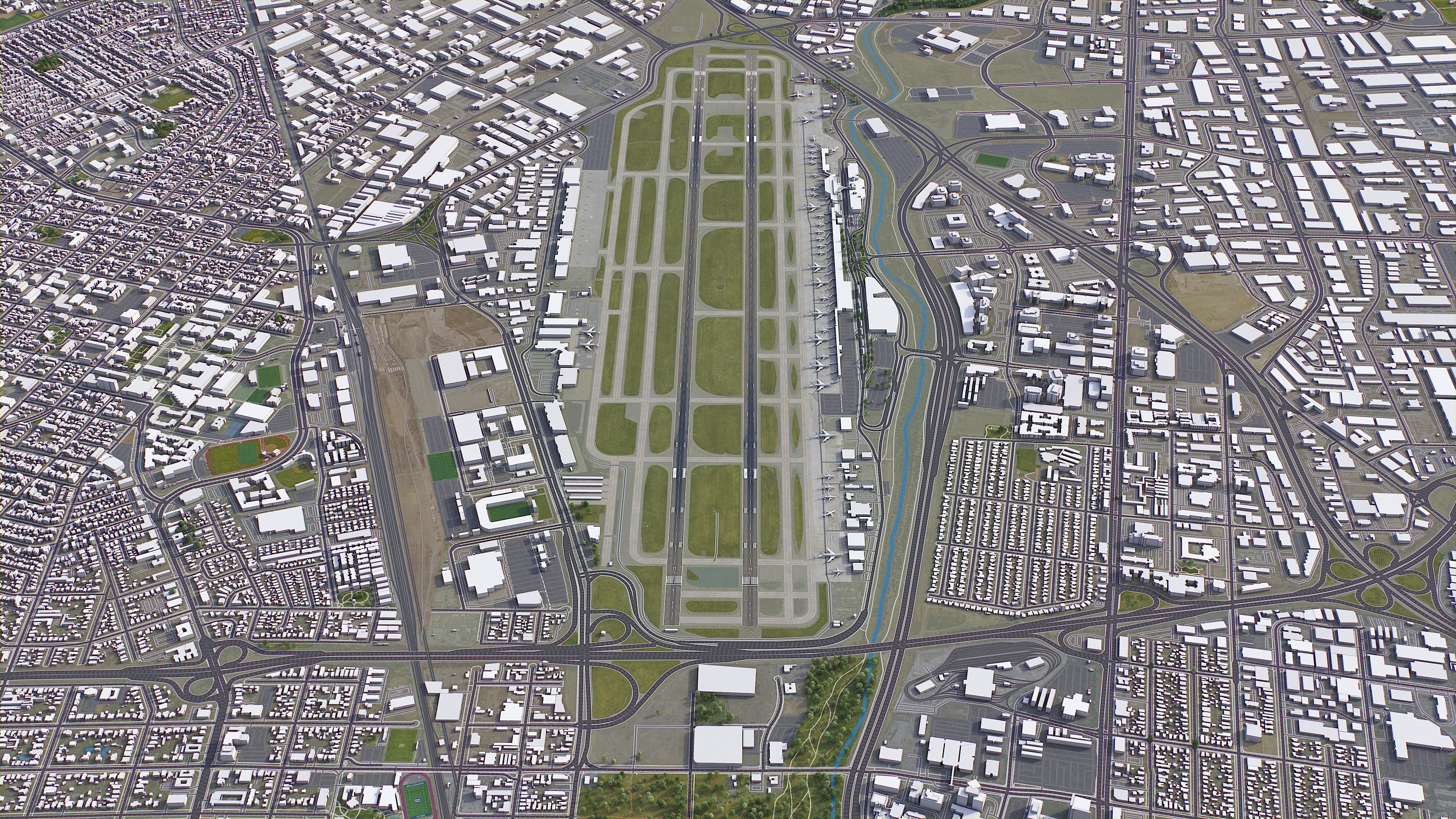 San Jose Airport Low-poly 3D model_5