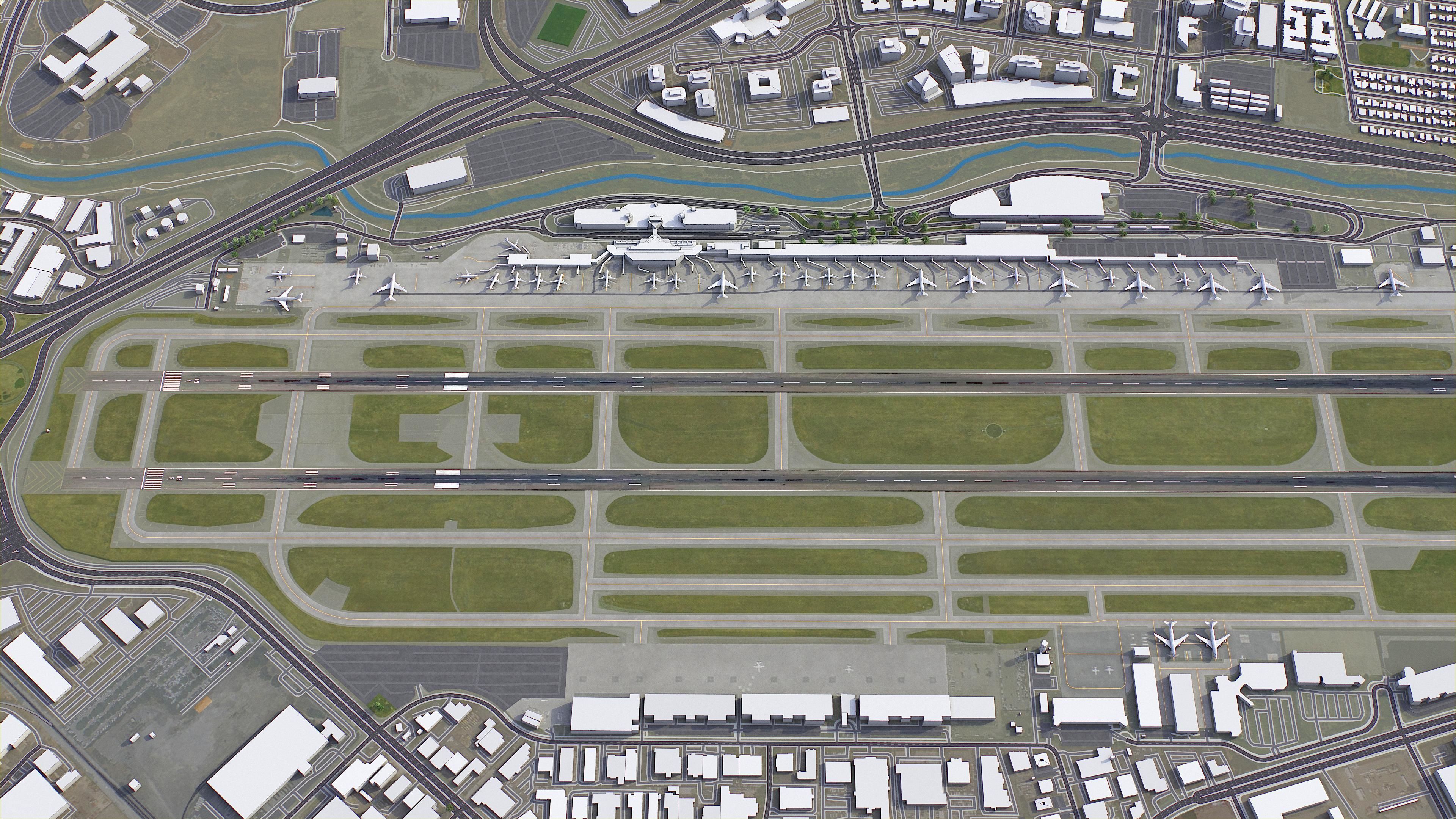 San Jose Airport Low-poly 3D model_2