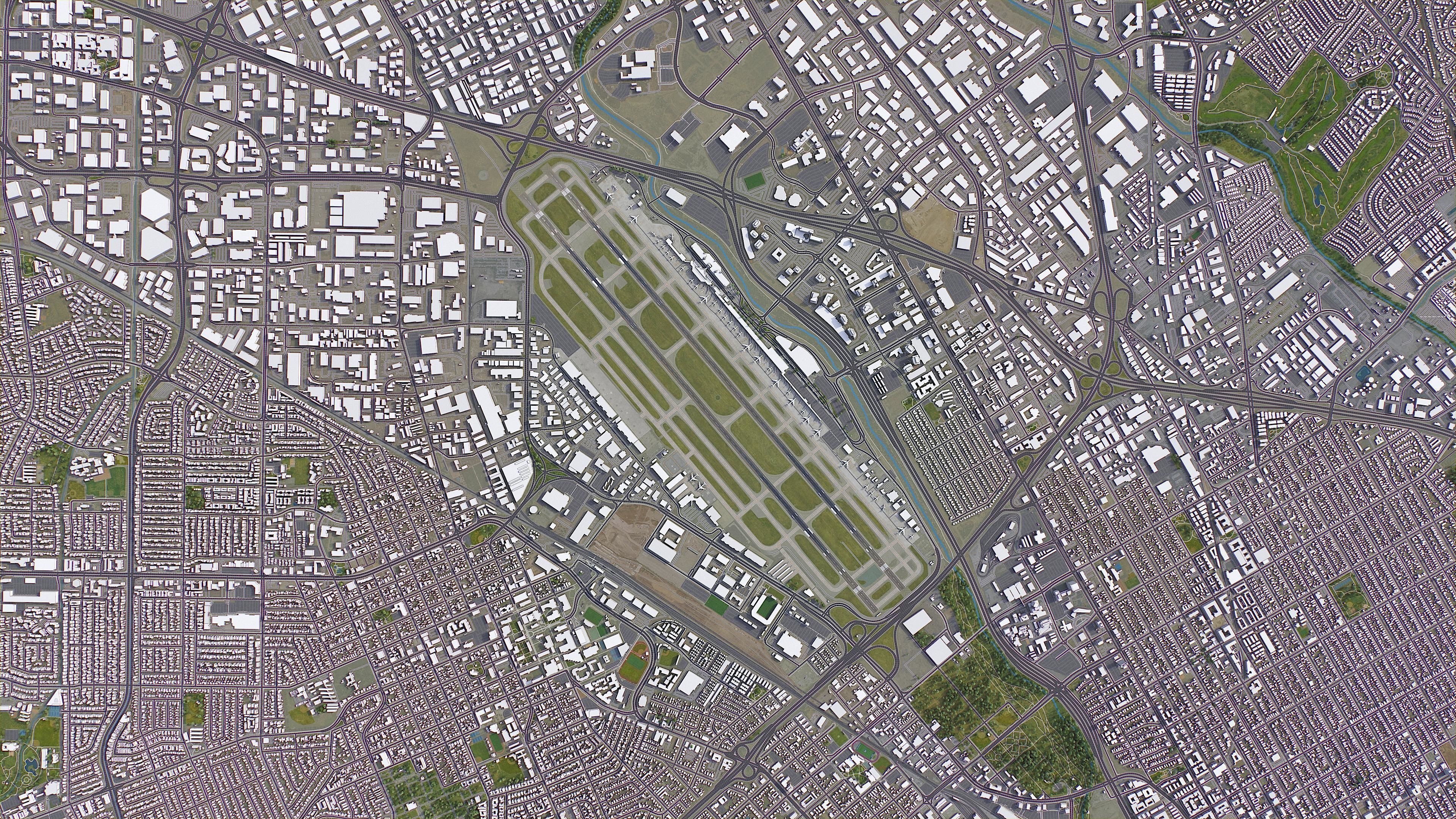 San Jose Airport Low-poly 3D model_9