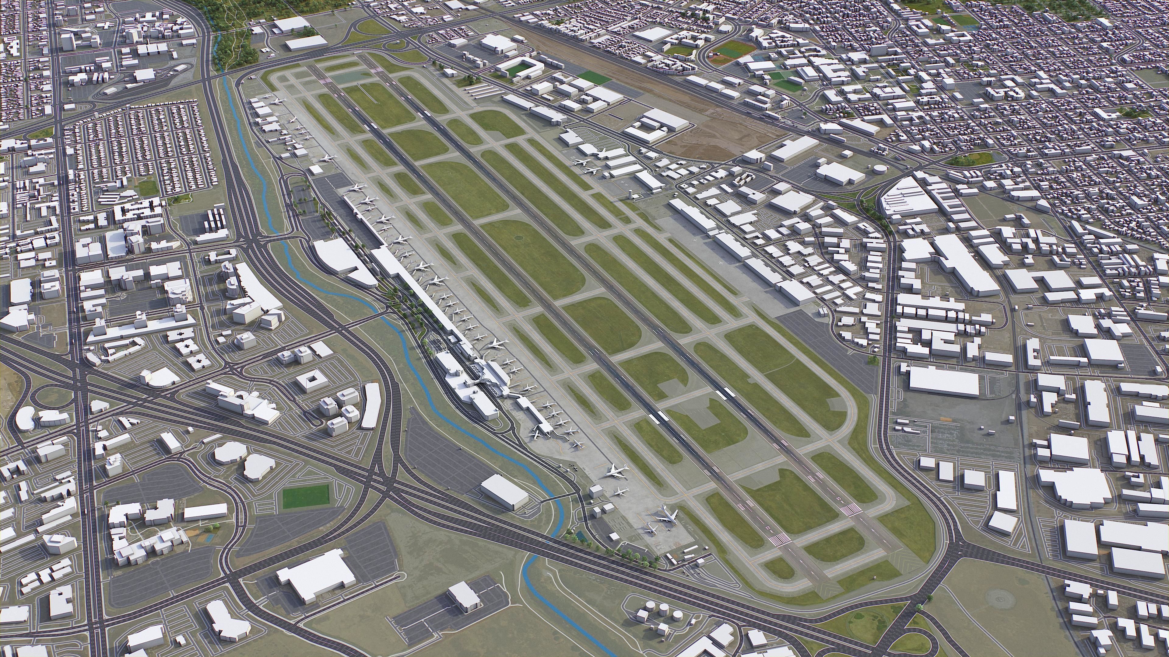 San Jose Airport Low-poly 3D model_7