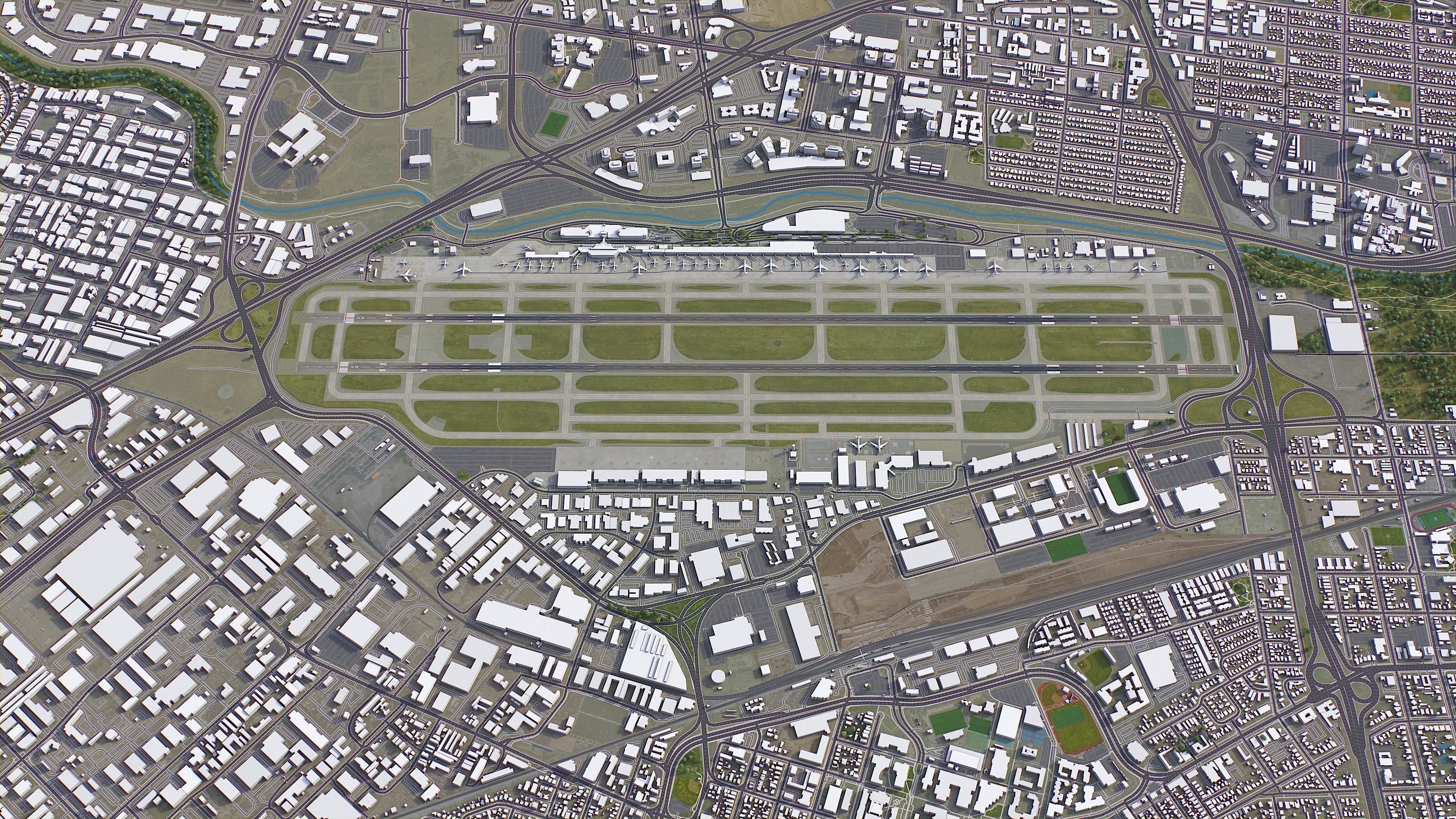 San Jose Airport Low-poly 3D model_3