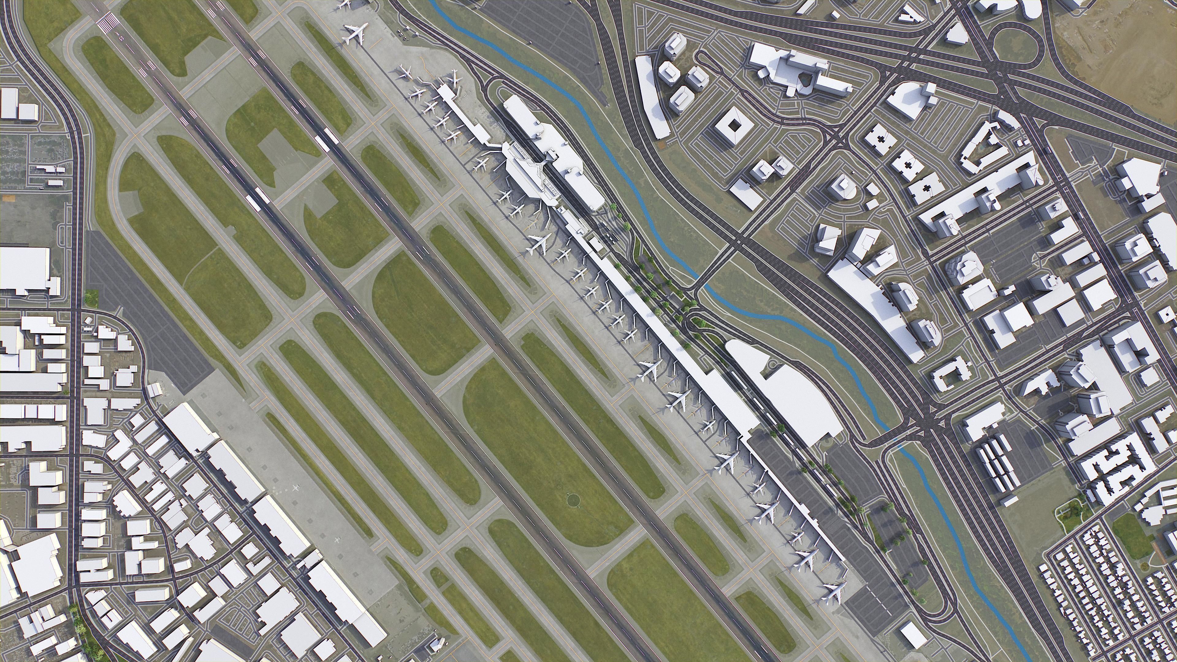 San Jose Airport Low-poly 3D model_8